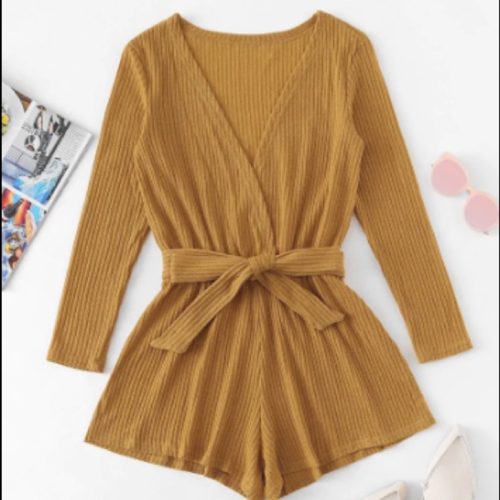 Mustard colored romper